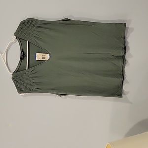 Silk Cedar Green Anne Klein Top, XL